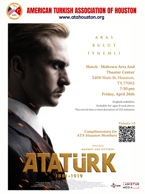 ATA-Houston hosts exclusive screening of Ataturk: 1881 – 1919
